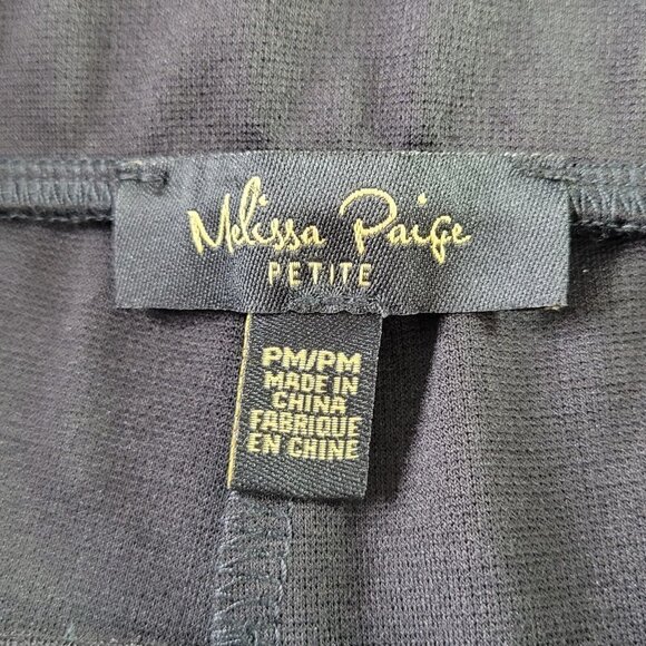 Melissa Paige Ponte Pants Size PM Double Lace Up Detail Pull On Black 29X29 - Picture 6 of 12